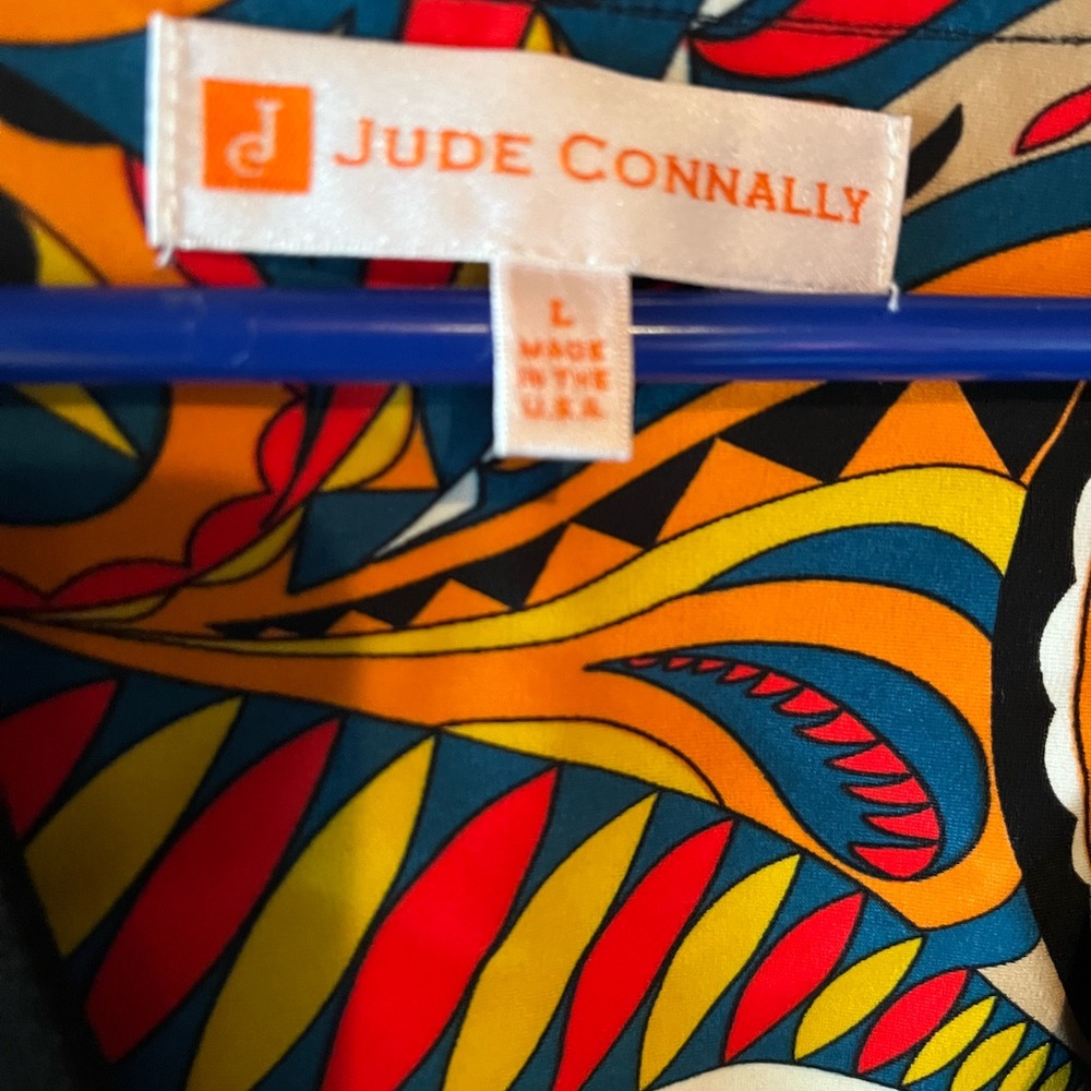 NWOT Jude Connally Black Dress with Colorful Lining